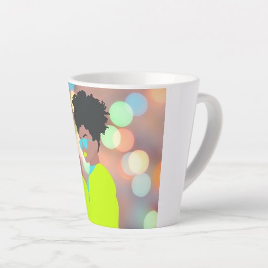 Dansende koningin. latte mok (Rechterhoek)