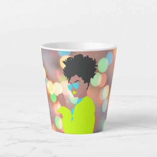 Dansende koningin. latte mok (Voorkant)