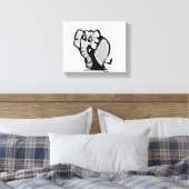 Dansende koningin-olifant canvas afdruk (Insitu (Slaapkamer))