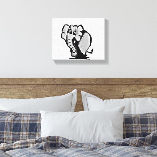 Dansende koningin-olifant canvas afdruk (Insitu (Slaapkamer))