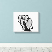 Dansende koningin-olifant canvas afdruk (Insitu (Houten vloer))