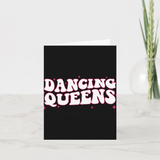 Dansende Koningin Retro Bridesmaids 70's Disco Bac Kaart (Voorkant)