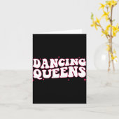 Dansende Koningin Retro Bridesmaids 70's Disco Bac Kaart (Gele Bloem)