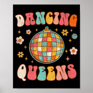 Dansende Koningin Retro Bridesmaids 70's Disco Bac Poster