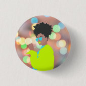 Dansende koningin. ronde button 3,2 cm (Voorkant)