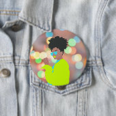 Dansende koningin. ronde button 4,0 cm (In situ)