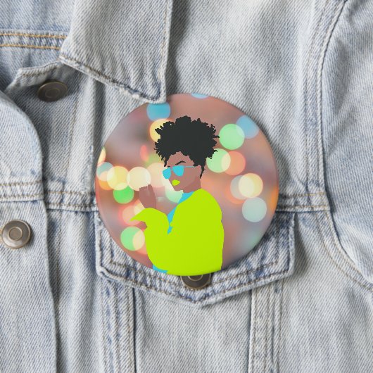 Dansende koningin. ronde button 4,0 cm (In situ)