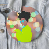 Dansende koningin. ronde button 6,0 cm (In situ)