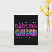 Dansende Koningin Shirt Dansen 70's Kaart (Gele Bloem)