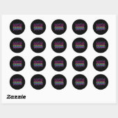 Dansende Koningin Shirt Dansen 70's Ronde Sticker (Vel)