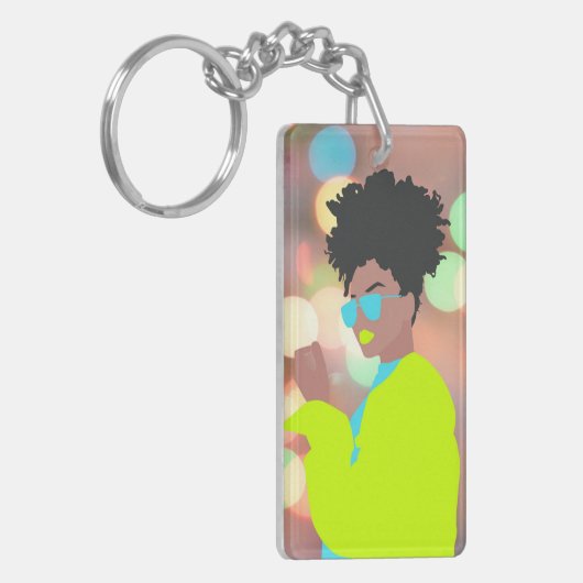 Dansende koningin. sleutelhanger (Voorkant Links)