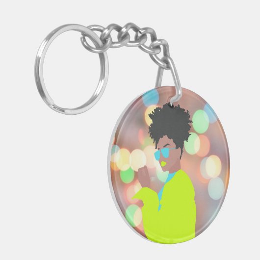 Dansende koningin. sleutelhanger (Voorkant Links)