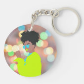 Dansende koningin. sleutelhanger (Achterkant)