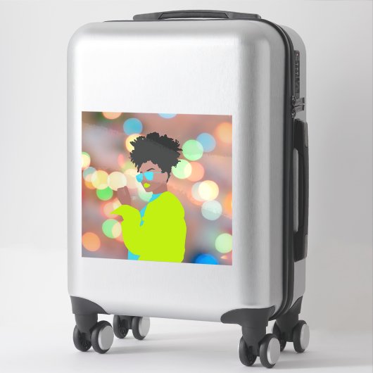 Dansende koningin. sticker (Koffer)