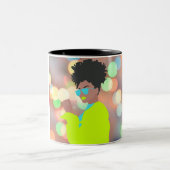 Dansende koningin. tweekleurige koffiemok (Center)