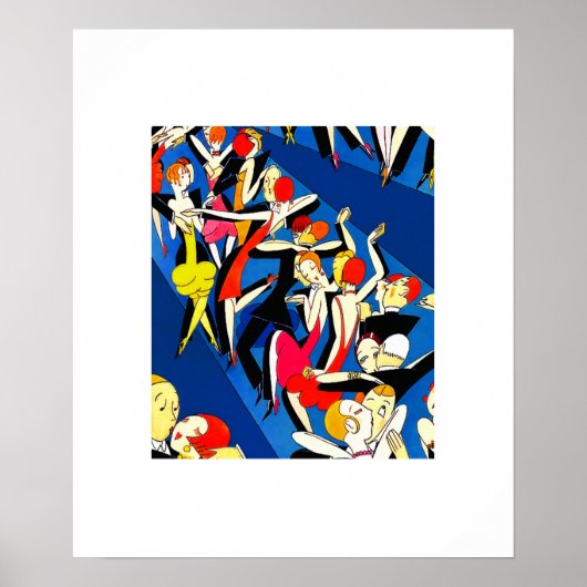 Dansende koppels  Art Deco Poster (Voorkant)