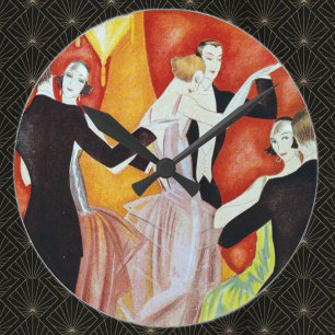 Dansende koppels uit de jaren 1920 ronde klok