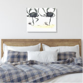 Dansende krabben op doek canvas afdruk (Insitu (Slaapkamer))