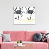 Dansende krabben op doek canvas afdruk (Insitu (Woonkamer))