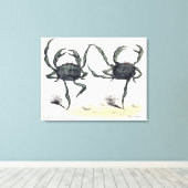 Dansende krabben op doek canvas afdruk (Insitu (Houten vloer))