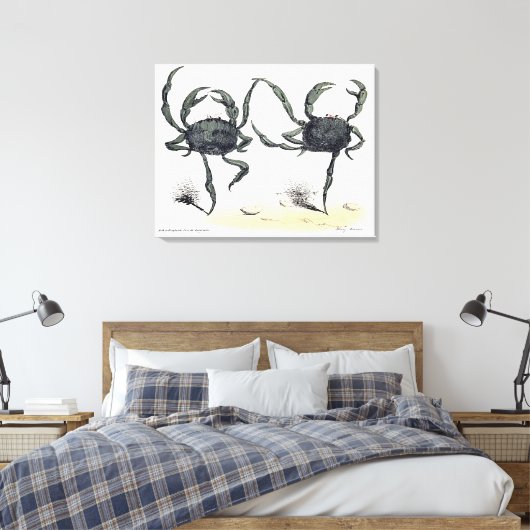 Dansende krabben op doek canvas afdruk (Insitu (Slaapkamer))