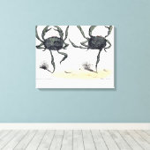 Dansende krabben op doek canvas afdruk (Insitu (Houten vloer))