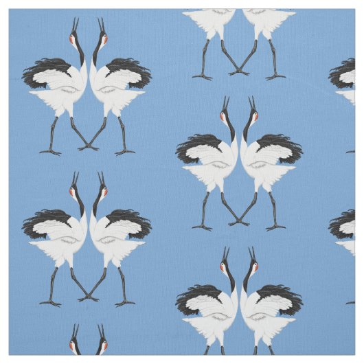 Dansende kranen stof (Swatch)