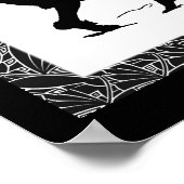 Dansende kunst voor meisjes en jongens Silhouette Poster (Hoek)