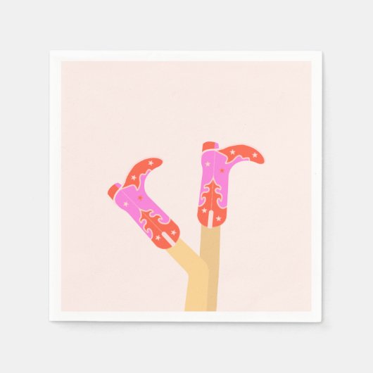 Dansende laarzen Cocktail servet (Voorkant)