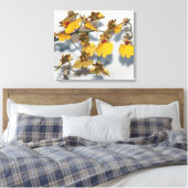 Dansende Lady Yellow Oncidium Orchids Canvas Afdruk (Insitu (Slaapkamer))