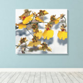 Dansende Lady Yellow Oncidium Orchids Canvas Afdruk (Insitu (Houten vloer))