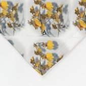 Dansende Lady Yellow Oncidium Orchids Fleece Deken (Hoek)