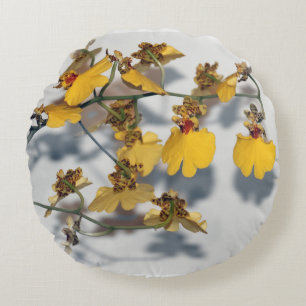 Dansende Lady Yellow Oncidium Orchids Rond Kussen