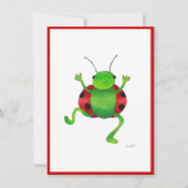 Dansende "ladybug"-uitnodiging kaart (Voorkant)
