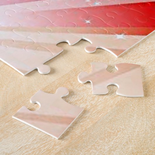 Dansende lampen puzzel met mooie danser. legpuzzel (Zijkant)