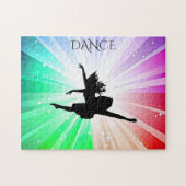 Dansende lampen puzzel met mooie danser. legpuzzel (Horizontaal)