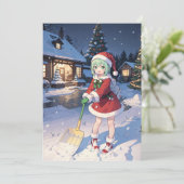 Dansende Lapis Feestdagenkaart (Staand voorkant)