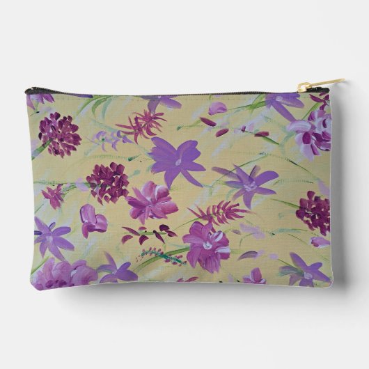 Dansende Lavendel Bloemen Accessoires Pouch Etui (Achterkant)