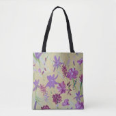 Dansende Lavendel Bloemen Canvas tas (Voorkant)