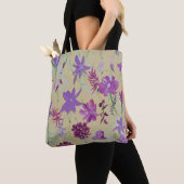 Dansende Lavendel Bloemen Canvas tas (Dichtbij)