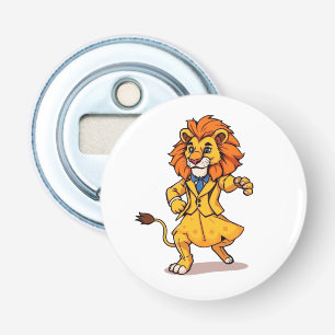 Dansende leeuw button flesopener