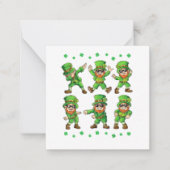 Dansende Leprechauns St. Patrick's Dag Notitiekaartje (Voorkant)