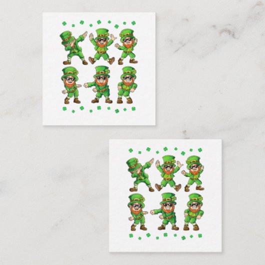 Dansende Leprechauns St. Patrick's Dag Notitiekaartje (Voorkant / Achterkant)