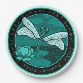 Dansende Libelle Meren Leven Papieren Bordje