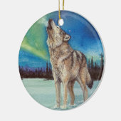 Dansende Lichten die wolven ronddraaien Keramisch Ornament (Links)
