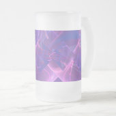 Dansende lichten Fractal Art Matglas Bierpul (Voorkant rechts)