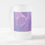 Dansende lichten Fractal Art Matglas Bierpul (Voorkant links)