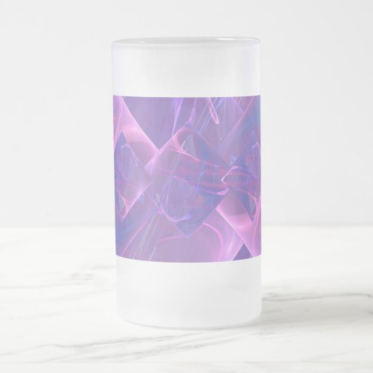 Dansende lichten Fractal Art Matglas Bierpul (Center)