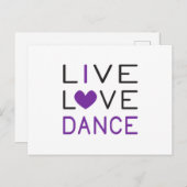 Dansende Live Love Dance Queen Dancer Gift Idee Briefkaart (Voorkant / Achterkant)