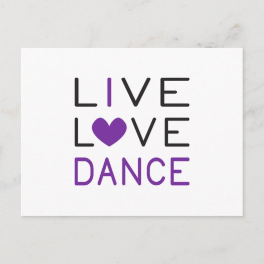 Dansende Live Love Dance Queen Dancer Gift Idee Briefkaart (Voorkant)